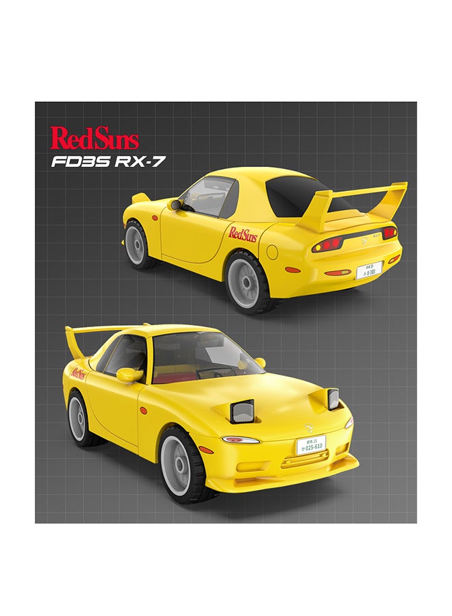 CaDA Toy Building Blocks Yellow Mazda RX7-FD Car Officially licensed C55017W 66pcs for +8 Years old - Image 4