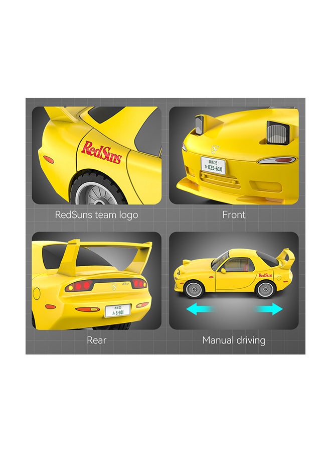 CaDA Toy Building Blocks Yellow Mazda RX7-FD Car Officially licensed C55017W 66pcs for +8 Years old - Image 3