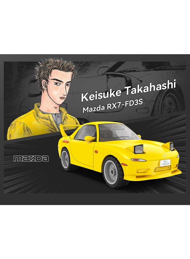 CaDA Toy Building Blocks Yellow Mazda RX7-FD Car Officially licensed C55017W 66pcs for +8 Years old - Image 5