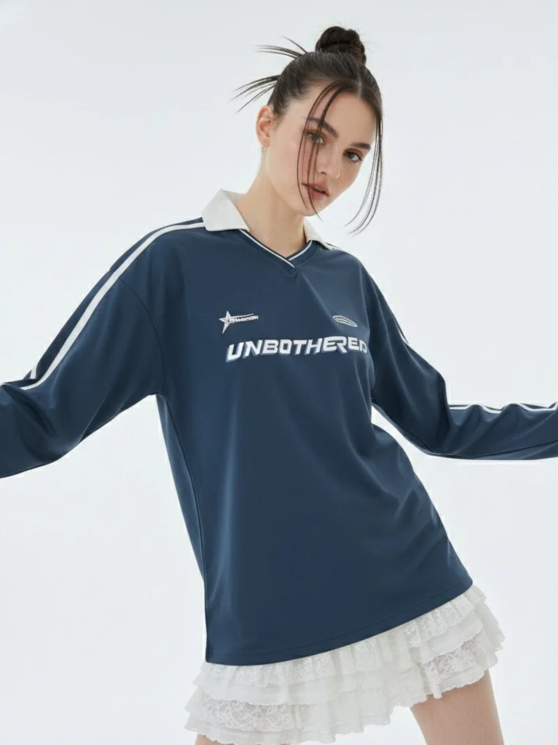 Outzidr  Teal Casual  Crew-Neck T-Shirt Featuring Bold Front Graphics for Women | Best Price UAE