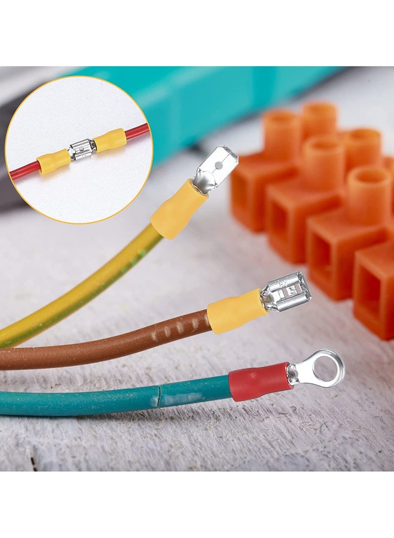 TOOINKCV 280-Piece Assorted Electrical Wire Connectors Kit – Insulated Crimp Terminals, U-Type, Fork, Ring, Spade, and Bullet Connectors for Automotive and Electrical Wiring