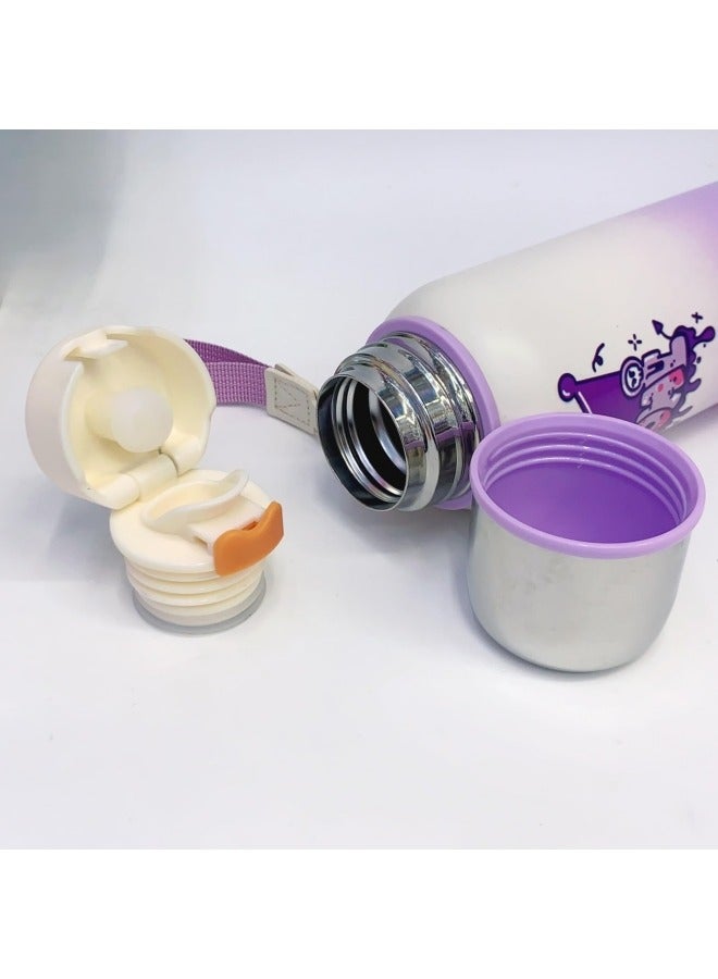 GGEROU Kids Water Bottle 520ml Insulated Bottles Stainless Steel Vacuum Thermos Cup Cute Tumbler for Kids Boys Girls Reusable Water Bottles (Melody) - Image 3