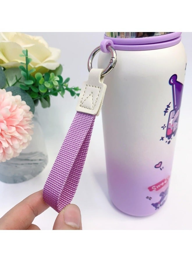 GGEROU Kids Water Bottle 520ml Insulated Bottles Stainless Steel Vacuum Thermos Cup Cute Tumbler for Kids Boys Girls Reusable Water Bottles (Melody) - Image 4