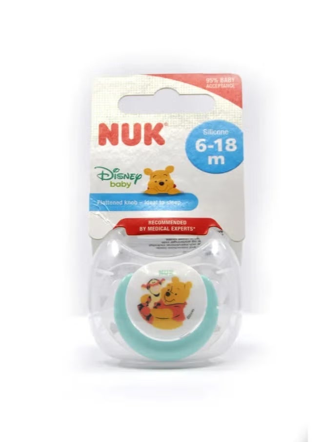 NUK Disney Baby Pacifier, Silicone/Latex Nipple, BPA Free, Winnie the Pooh Blue - Image 2