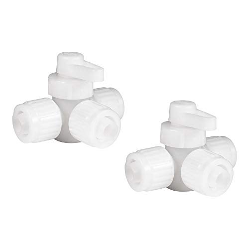 RecPro RV Plumbing Hardware | 06910 | 3-Way 1/2" Compression Fitting Directional/Bypass Valve | Pex Pipe/Tubing Fittings (2 Fittings) - Image 1