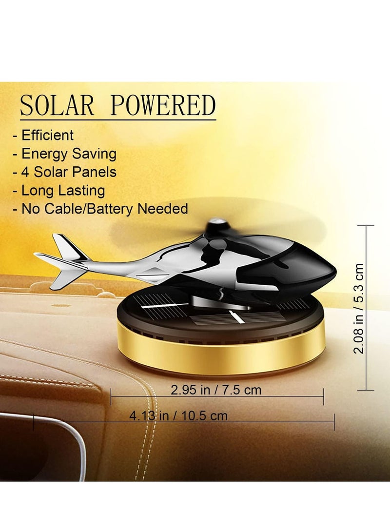 Generic Air Freshener Car Fragrance Diffuser Ornament Helicopter-shaped Solar Powered Car Aromatherapy Decoration Interior Accessories Diffuser for Car and Home  - Image 2