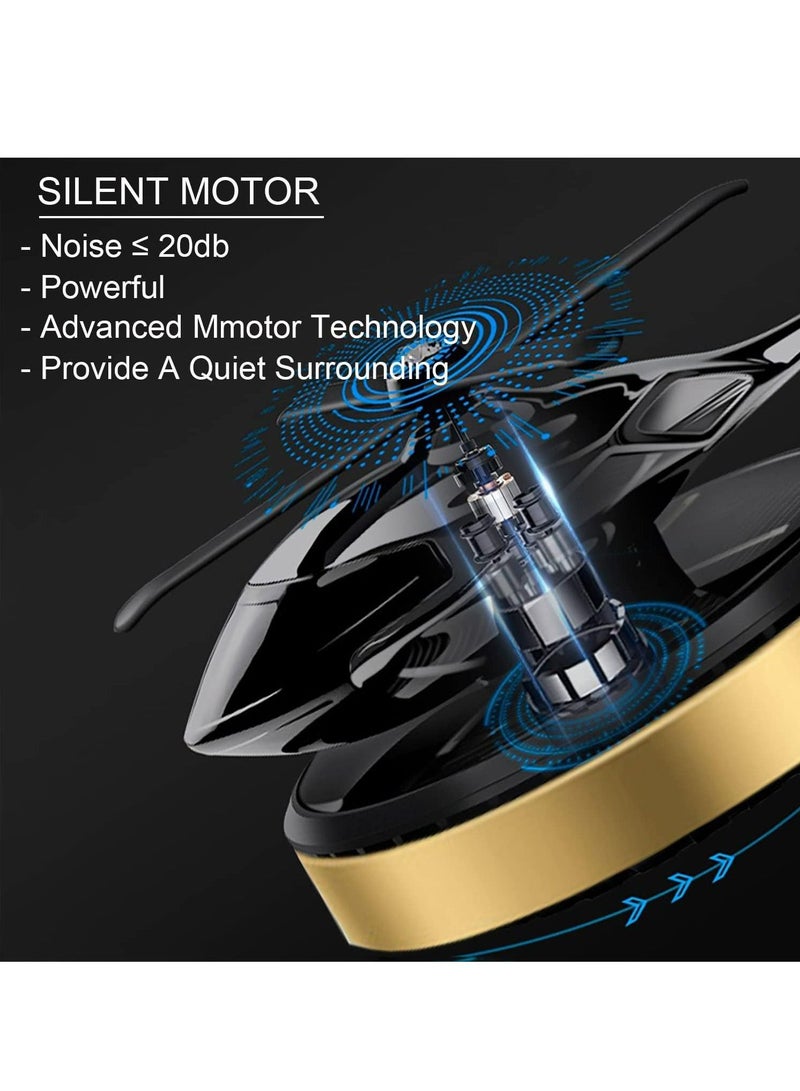 Generic Air Freshener Car Fragrance Diffuser Ornament Helicopter-shaped Solar Powered Car Aromatherapy Decoration Interior Accessories Diffuser for Car and Home  - Image 3