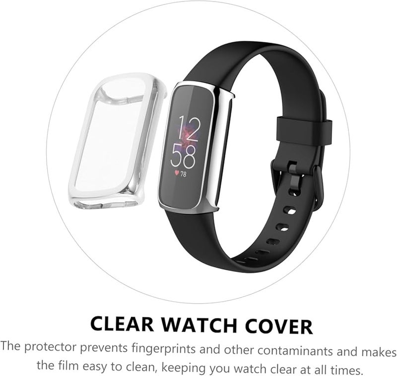 حافظة TPU فضية وواقي شاشة لـ Fitbit Luxe، تغطية كاملة ودرع متين - Image 5