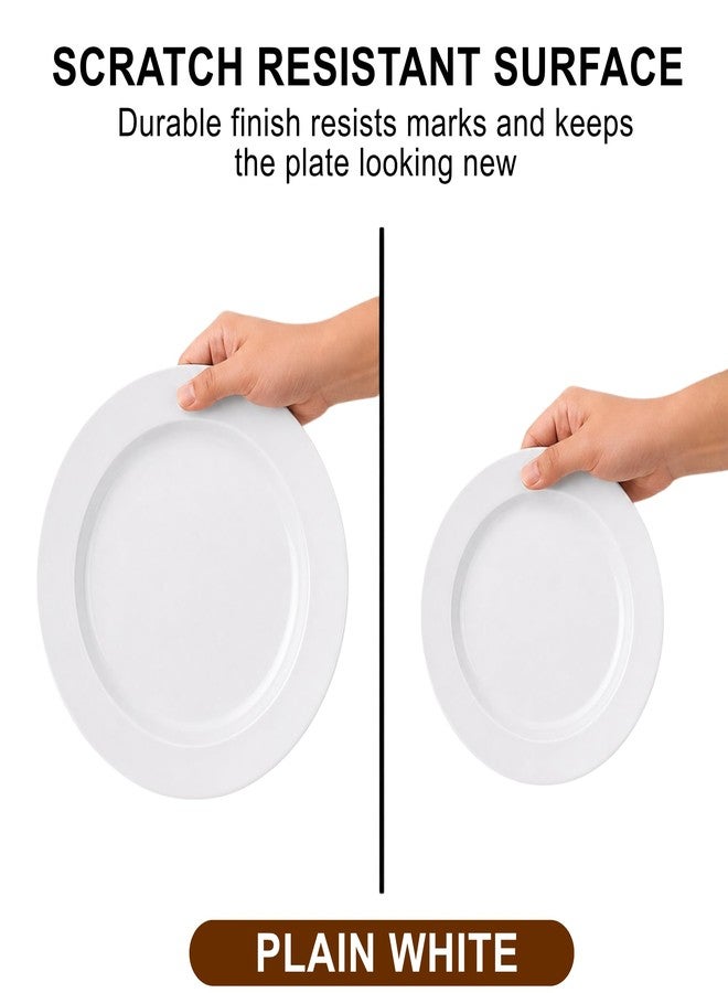 Hitkari Porcelain Plain White Full Plate Set of 6 Pc.| Dinner Plate 6 Pc. for Home & Kitchen (AH-181, 27cm) - Image 4