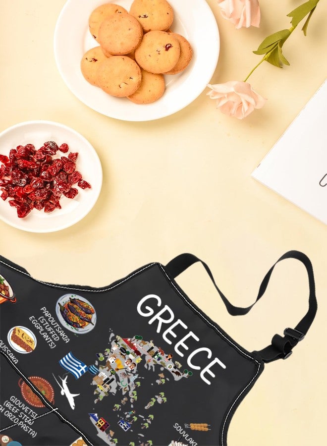 ليفلو خريطة اليونان، أوروبا، محب للمطبخ، مئزر مطبخ، أم، أب، صديق مقرب، طعام يوناني، مئزر طبخ، مئزر سفر (اليونان) - Image 5