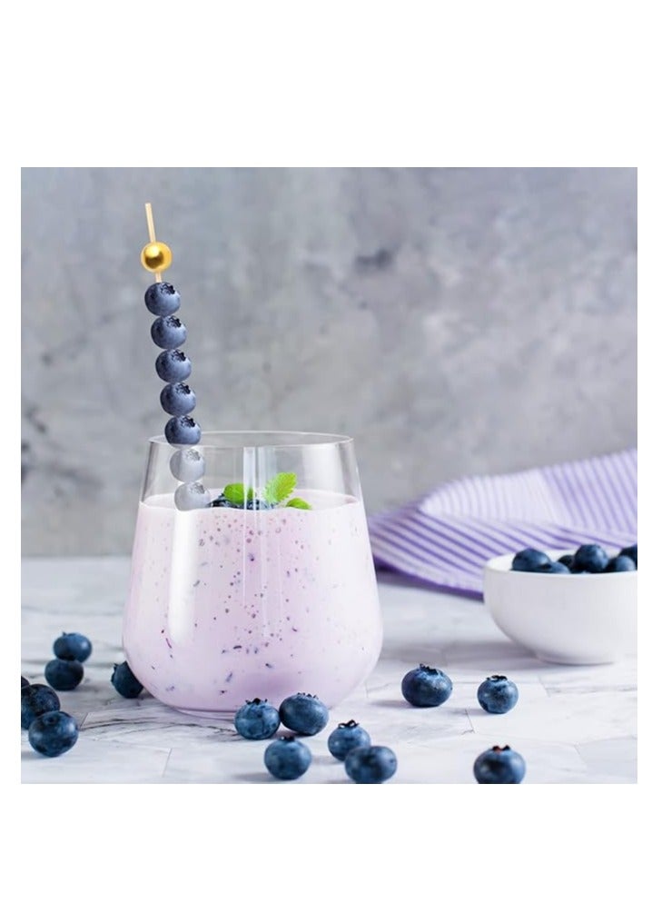 HOME ZONE 100PCS Cocktail Piece Cocktail Toothpicks for Appetizers Picks Bamboo Cocktail Skewers for Appetizers Wedding Party Toothpicks Gold Pearl Food Picks for Appetizers - Image 5