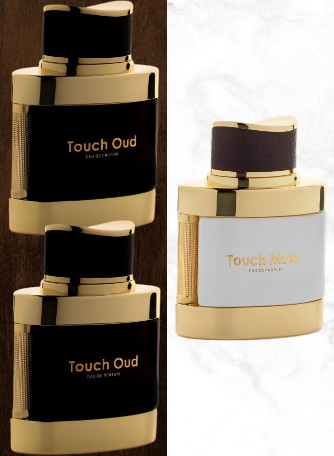 فاان عطر تاتش مسك 100 مل و 2 قطع عطر تاتش عود 100 مل - Image 1