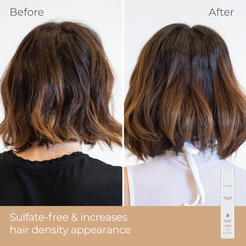 LANZA L'ANZA Healing Volume Thickening Shampoo, Boosts Shine, Volume, and Thickness for Fine and Flat Hair, Rich with Bamboo Bodifying Complex and Keratin (10.1 Fl Oz) - Image 2