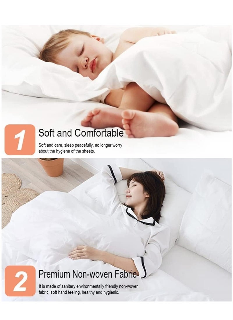 GUDOO Travel 4-Piece Bed Sheets Set Disposable for Travel,Disposable Bed Sheets, Quilt Cover and Pillow case Set for Hotel and Travel,Portable Disposable Sheet,Disposable Bedding Set  - Image 3