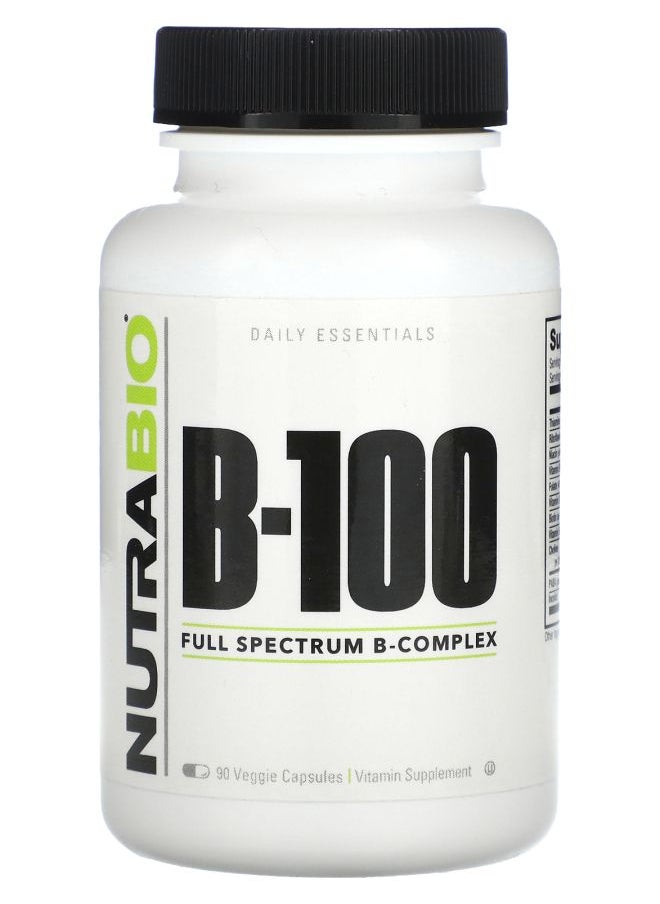 NutraBio B100 90 Veggie Capsules 