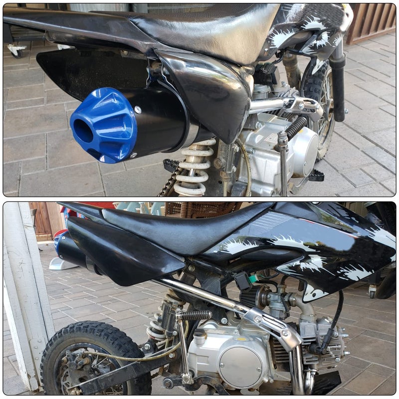 GREHUA 28mm Exhaust Muffler Assembly Compatible with 125cc 110cc 90cc 70cc SSR110 SSR125 CRF50 CRF70 XR50 Taotao DB10 DB14 Baja Xpro Apollo Rocketa TTR SDG Coolster Pit Dirt Bike Parts with Heat Wrap - Image 2