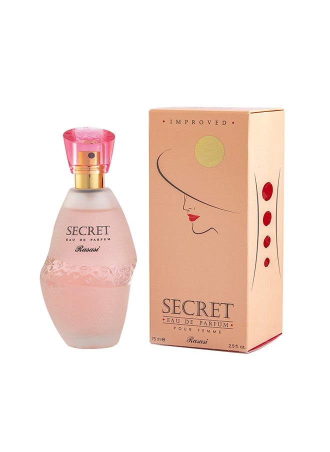 Rasasi Secret EDP Perfume for Women 75ml & Shuhrah Perfume for Men EDP 90ml combo  - Image 3
