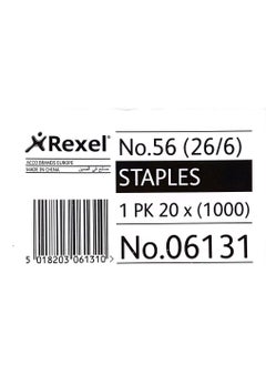 Rexel 20 Box Desktop Staplers Staples 26/6 X 1000 X 20  - Image 2