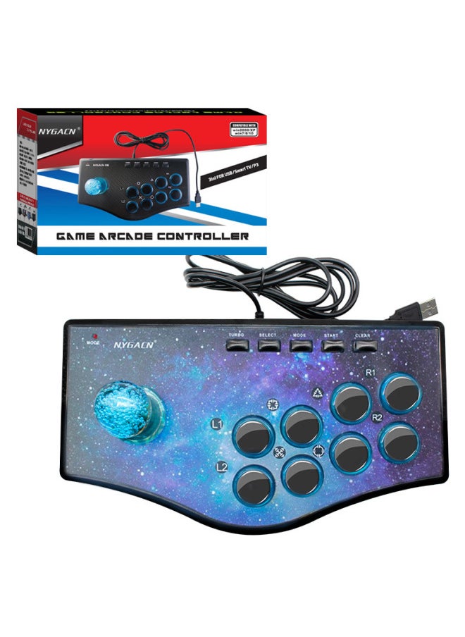 Beauenty Direct Supply Pc Computer TV Projector P3 Android Mobile Phone Wired King Of Fighters Arcade Game Joystick-Product Color:Single Head Starry Sky  - Image 1