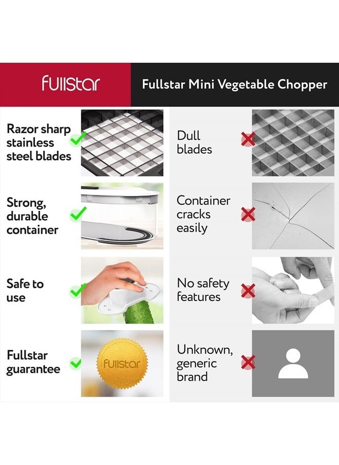 Fullstar - Fullstar Vegetable Chopper, Cheese Slicer, Food Chopper, Veggie Chopper, Onion Chopper, Vegetable Chopper with Container, Mandoline Slicer & Cheese Grater (6 in 1 - White) - Image 1