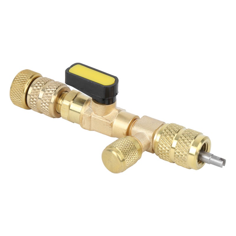 Valve Core Remover: 1/4In & 5/16In Port High-Quality Brass Tool - Spherical 1/4-Turn Operation Refrigerant Retention Installer Tool for HVAC & Refrigeration Maintenance - Image 2