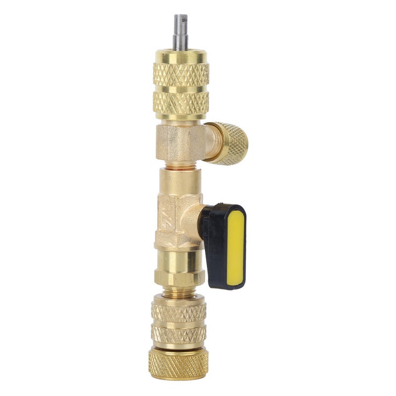 Valve Core Remover: 1/4In & 5/16In Port High-Quality Brass Tool - Spherical 1/4-Turn Operation Refrigerant Retention Installer Tool for HVAC & Refrigeration Maintenance - Image 5
