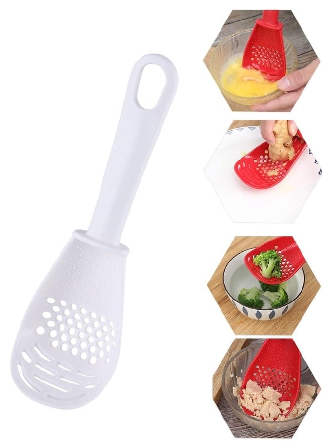 Generic Multifunctional Kitchen Spoon Used in Rooms for Mashing Filtering and Grating (White)  - Image 1