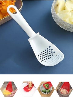 Generic Multifunctional Kitchen Spoon Used in Rooms for Mashing Filtering and Grating (White)  - Image 2