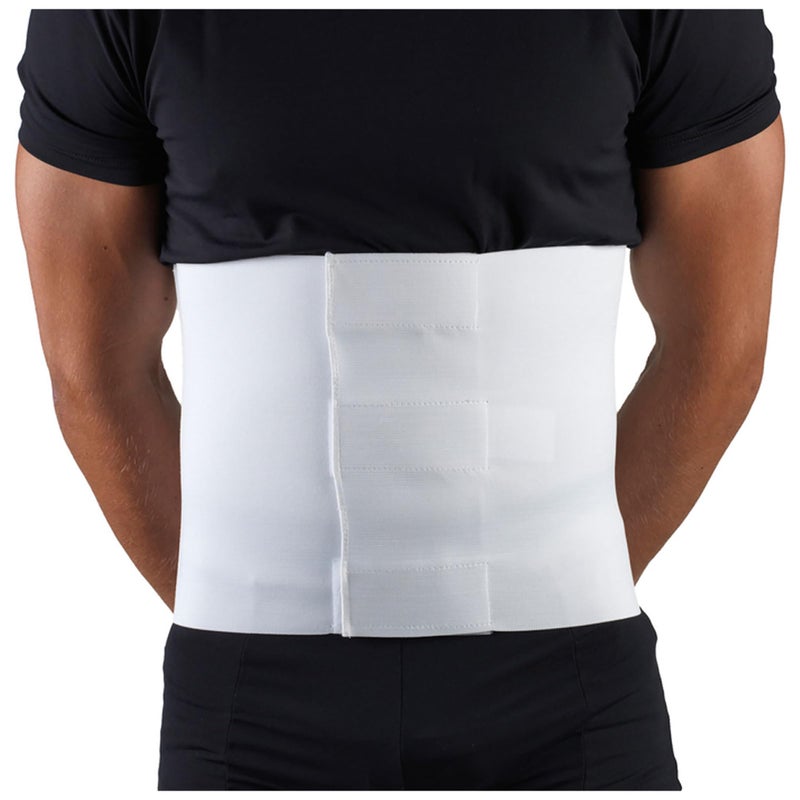 OTC Abdominal Binder 10Inch Chest and Rib Panel Support for Men and Women Elastic White 3XLarge