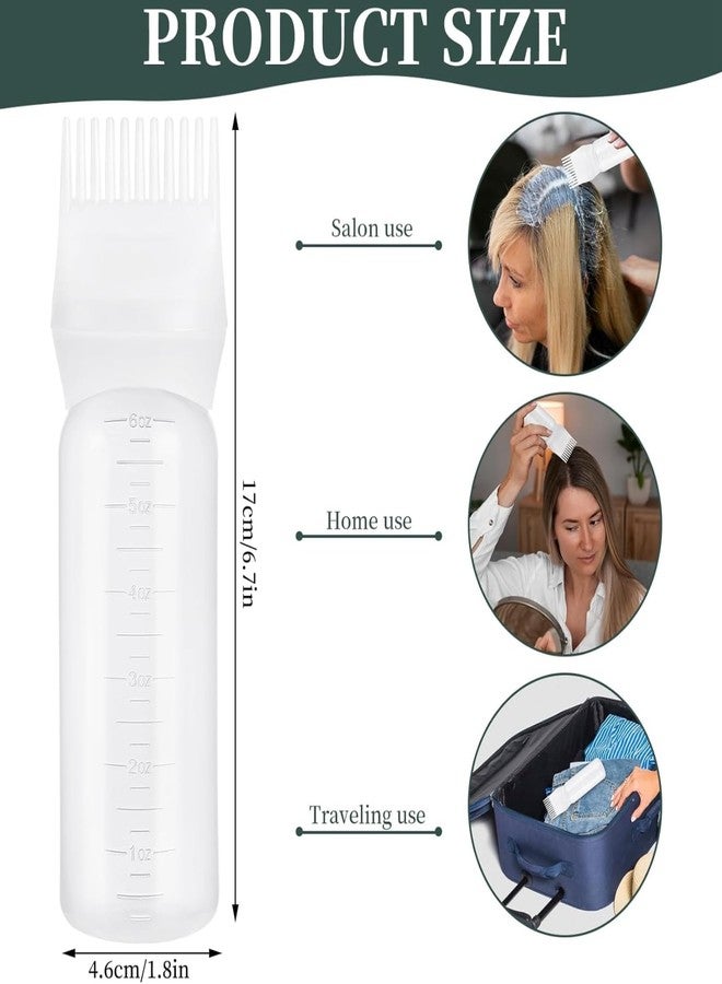 Ameedarshan Hair Oil Applicator Squeeze Bottle with Root Comb, 177 ml, Graduated Measurements, Flexible Plastic, multicolor, for Scalp Dye and Oil Application - Image 1