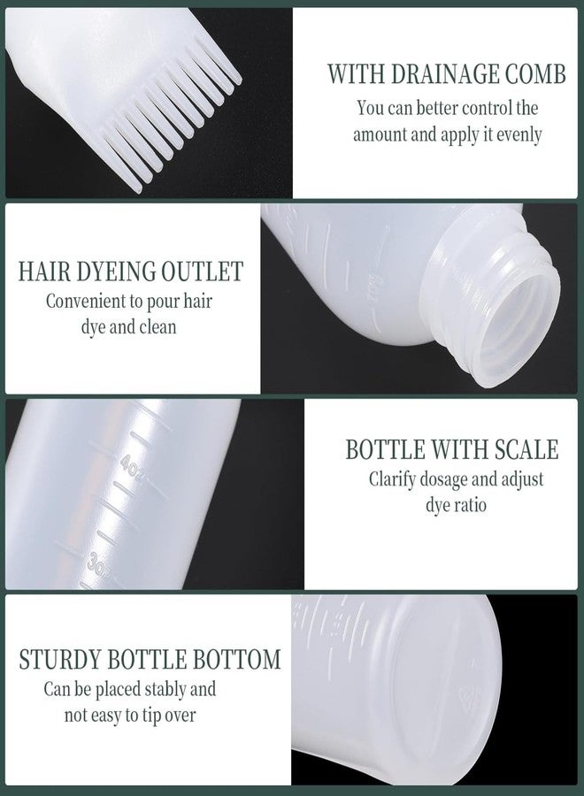 Ameedarshan Hair Oil Applicator Squeeze Bottle with Root Comb, 177 ml, Graduated Measurements, Flexible Plastic, multicolor, for Scalp Dye and Oil Application - Image 3