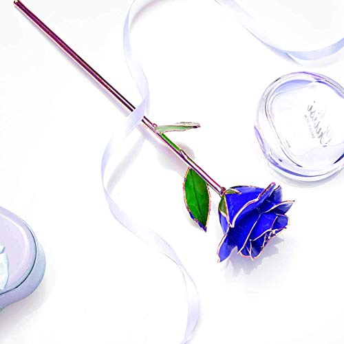 MNIEYU Gold Rose 24K Plated Gold Dipped Rose, Forever Preserved Long Stem Rose Flowers with Stand,Romantic Gift for Valentine's and Mothers Day, Anniversary, Birthday,Gifts for Her,Wife,Girlfriend - Image 2