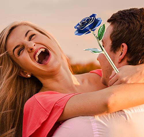 MNIEYU Gold Rose 24K Plated Gold Dipped Rose, Forever Preserved Long Stem Rose Flowers with Stand,Romantic Gift for Valentine's and Mothers Day, Anniversary, Birthday,Gifts for Her,Wife,Girlfriend - Image 5