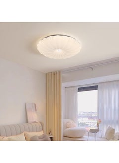 HUA QIANG WANG HUA QIANG WANG 3-Color Creative Shell LED Ceiling Lamp, Modern Round LED Flush Mount Ceiling Lights for Bedroom Living Room Dining Room Kitchen Island Hallway (40cm)  - Image 5