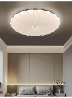 HUA QIANG WANG HUA QIANG WANG 3-Color Creative Shell LED Ceiling Lamp, Modern Round LED Flush Mount Ceiling Lights for Bedroom Living Room Dining Room Kitchen Island Hallway (40cm)  - Image 1