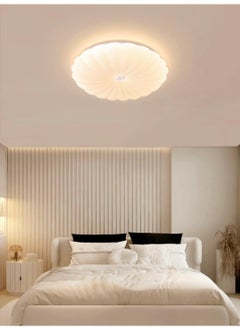 HUA QIANG WANG HUA QIANG WANG 3-Color Creative Shell LED Ceiling Lamp, Modern Round LED Flush Mount Ceiling Lights for Bedroom Living Room Dining Room Kitchen Island Hallway (40cm)  - Image 4