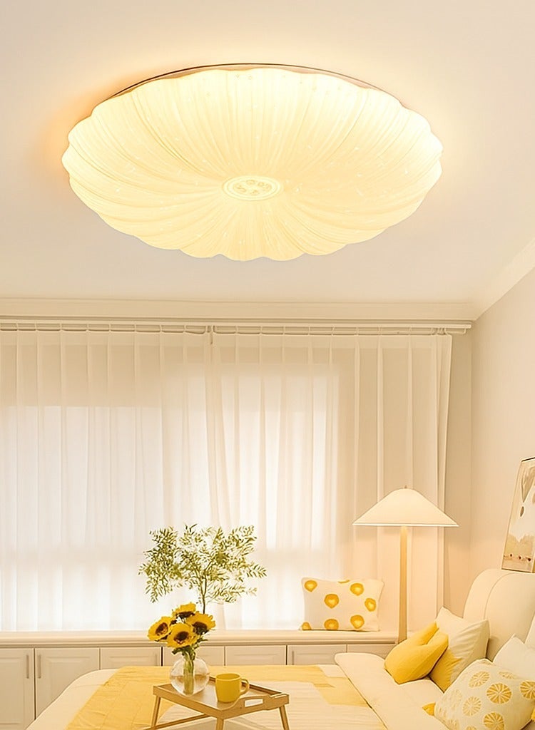 AL THURAYAT Ceiling light LED 40cm with modern design, 3 colors for lighting. This LED ceiling light has flower-like design and is suitable for bedrooms, living rooms, dining rooms, and kitchens. - Image 3