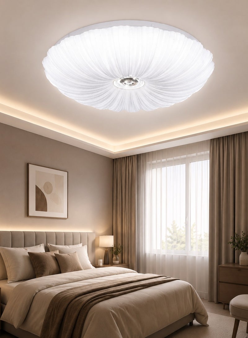 هواقينغ مصباح سقف LED مودرن 40 سم 60W بدون وميض – 3 ألوان إضاءة 3000K / 4000K / 6500K – إضاءة سقفية دائرية حديثة لغرفة النوم والصالة والمطبخ - Image 5