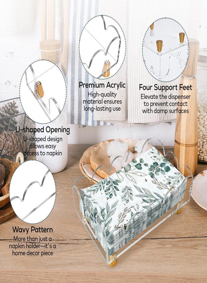 Ebrima Acrylic Napkin Holder, 9.5 Inch Napkin Holders with Base, Modern Hand Towel Tray, Clear Napkin Holder for Home, Hotel, Office, Restaurant, Rectangle - Image 5