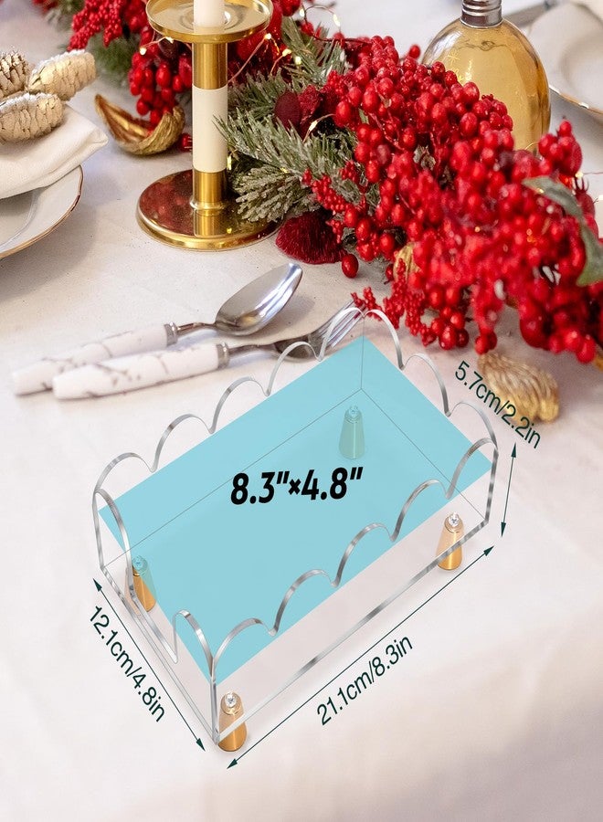 Ebrima Acrylic Napkin Holder, 9.5 Inch Napkin Holders with Base, Modern Hand Towel Tray, Clear Napkin Holder for Home, Hotel, Office, Restaurant, Rectangle - Image 3