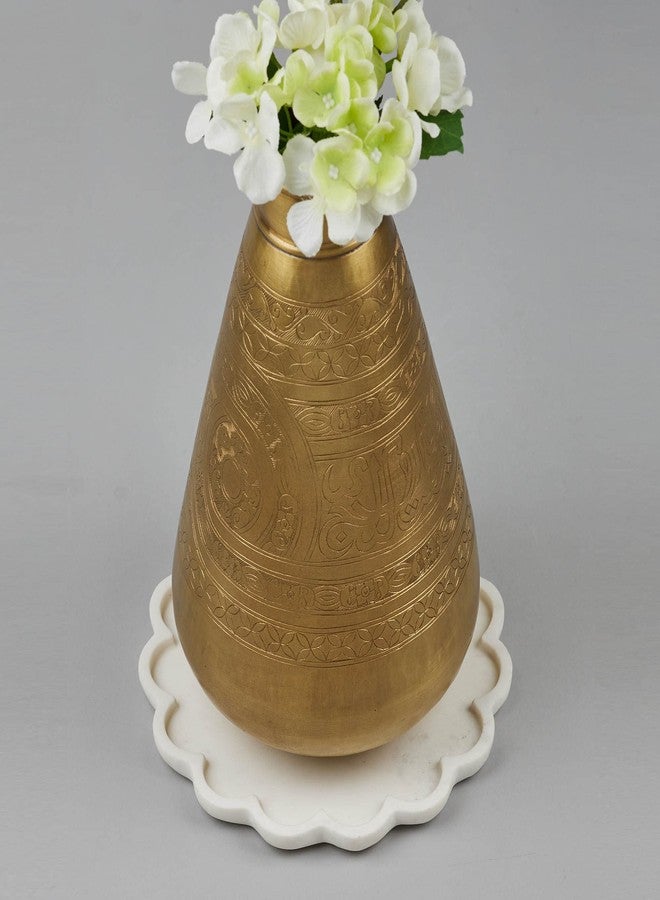 Stone Essential White Marble Blossom Platter - Starter Dish, Serving Platter, Fruit Plate, Tray, Centre Piece Décor Accent for Diwali, Festive and Corporate Gifting, White, Medium - Image 2