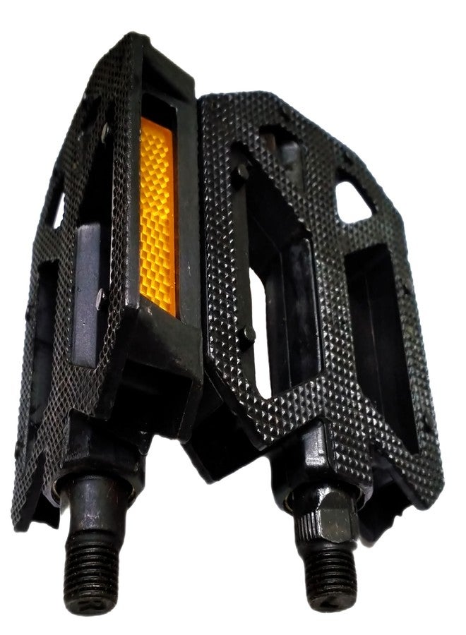 CYIDER Durable Black Pedal Pair for 24T,26T.29T Cycles | Sturdy & Anti-Slip | L & R Labeled Spindles - Image 1