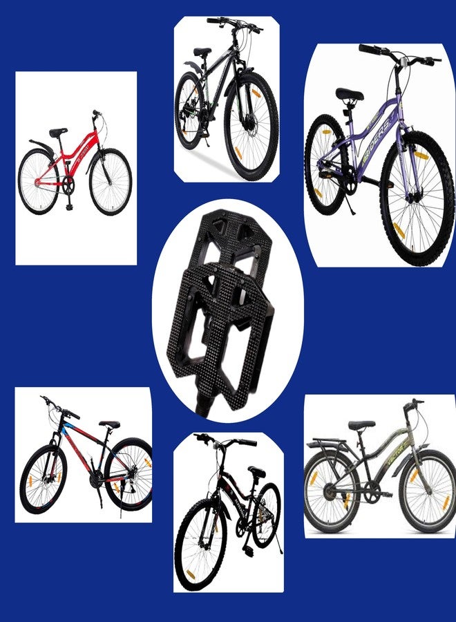 CYIDER Durable Black Pedal Pair for 24T,26T.29T Cycles | Sturdy & Anti-Slip | L & R Labeled Spindles - Image 2