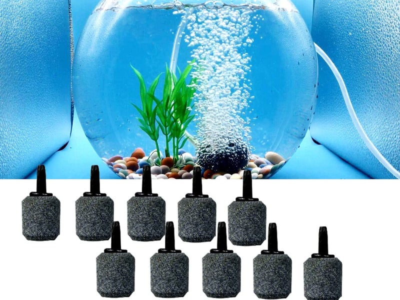 DESPACITO 10pcs Aquarium air Stones for Fish Tank,air Bubble Items,Bubble Diffuser Aquarium air Stone Bubble(Random Color) - Image 1