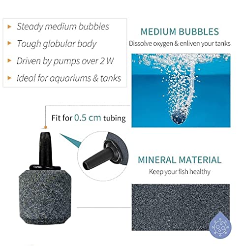 DESPACITO 10pcs Aquarium air Stones for Fish Tank,air Bubble Items,Bubble Diffuser Aquarium air Stone Bubble(Random Color) - Image 4
