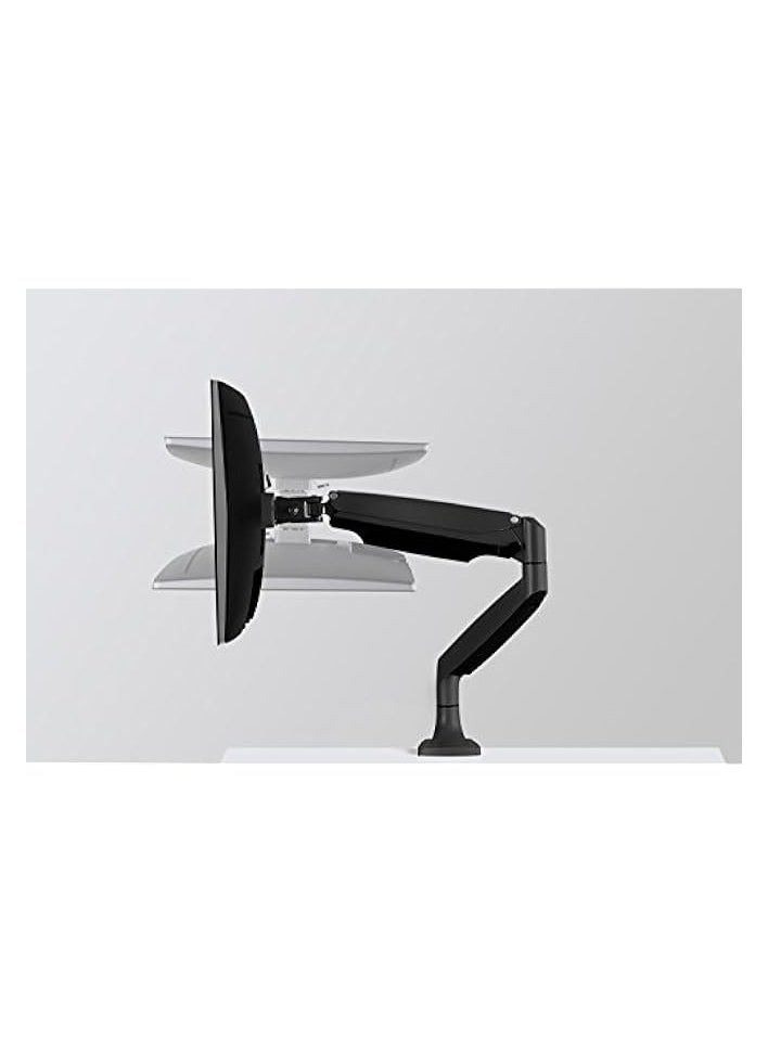 PROMASS - Single Monitor Arm Desk Mount | Gas Spring Monitor Arm | Full Motion Articulating Height Adjustable | Fits 21 22 23 24 27 30 32 Inch VESA Compatible Computer Screen | Clamp and Grommet Base - Image 1