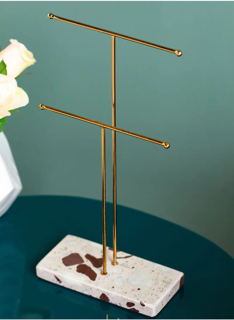 Sass & Belle Double Terrazzo Jewellery Stand