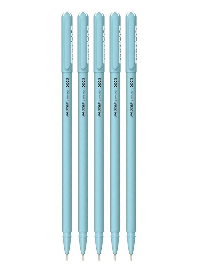 Hauser XO Ball Pen Pouch Pack | 0.6 mm Tip Size | Comfortable Grip With Smudge Free Writing | Smooth, Sturdy & Refillable Pen | Blue Ink, Pack of 30 Pens - Image 2