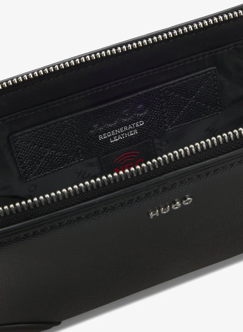 HUGO Black Crossbody bag with brushed silver hardware for Men | Best Price UAE