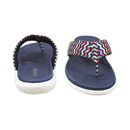 Mochi Women's Blue Fashion Comfy Thong Everyday Slipper UK/5 EU/38 (32-1763) - Image 5